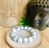 “THE STONE OF PATIENCE” - Howlite Tumbled Stone Bracelet
