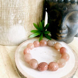 "INTUITION & EMOTIONAL VISION" - Moonstone Large Tumbled Stone Bracelet